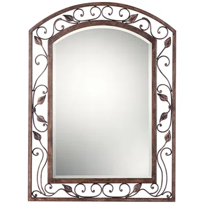 Franklin Iron Works Franklin Iron Eden Park Bronze 25" X 34" Arch Top Wall Mirror