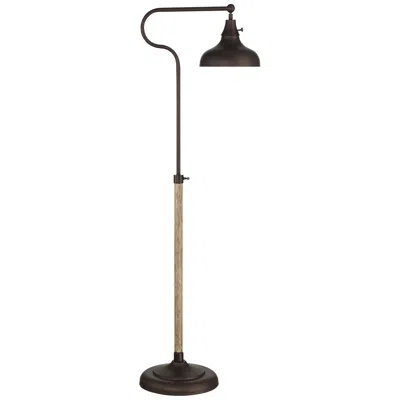 Franklin Iron Works Franklin Iron Ferris Adjustable Bronze Pharmacy Floor Lamp With Usb Dimmer