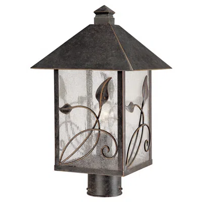 Franklin Iron Works Franklin Iron French Garden 17" Glass And Bronze Outdoor Post Light