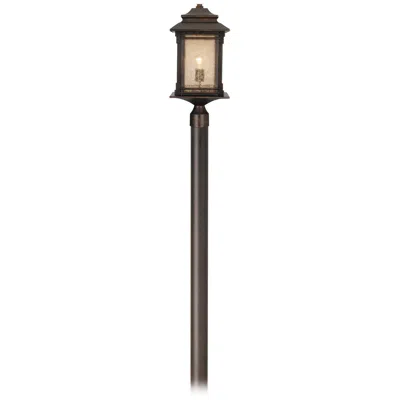 Franklin Iron Works Franklin Iron Hickory Point 104" High Bronze Direct Burial Post Light