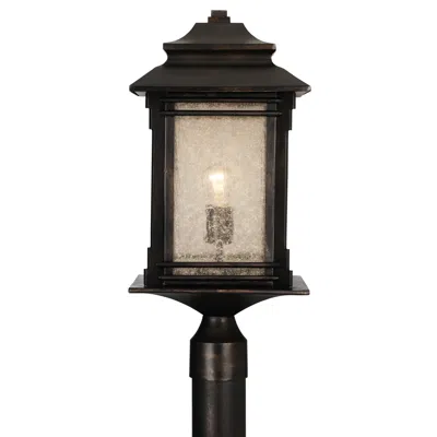 Franklin Iron Works Franklin Iron Hickory Point 21 1/2" High Bronze Outdoor Post Light