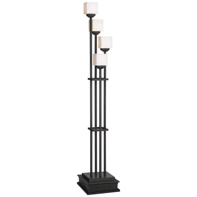 Franklin Iron Works Franklin Iron Light Tree 76 3/4" Bronze 4-light Floor Lamp With Riser