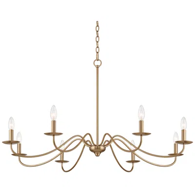 Franklin Iron Works Franklin Iron Marinec 42" Soft Gold 8-light Candelabra Chandelier