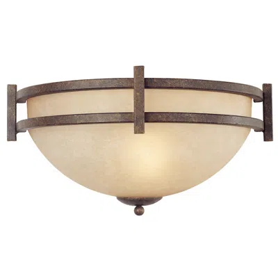 Franklin Iron Works Franklin Iron Oak Valley 14 1/2" Wide Scavo Glass Pocket Wall Sconce