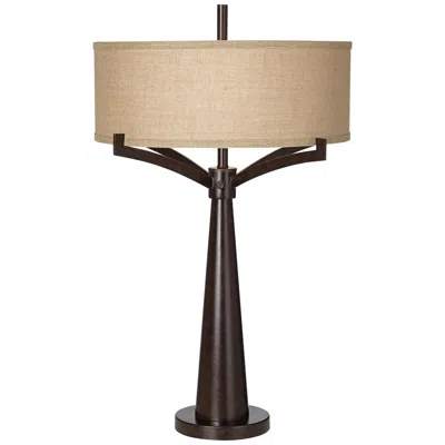 Franklin Iron Works Franklin Iron Tremont 31 1/2" Industrial Bronze Lamp With Usb Dimmer