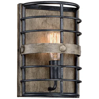 Franklin Iron Works Lexi 11 1/2" Oil Rubbed Bronze Pocket Wall Sconce