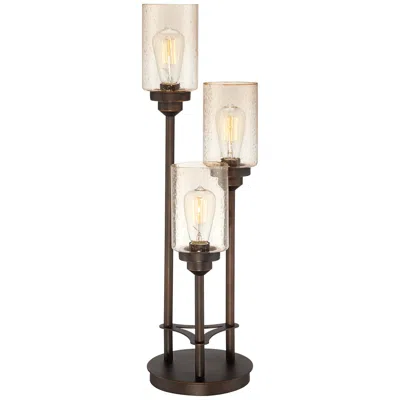Franklin Iron Works Libby 30" High 3-light Edison Bulb Industrial Lamp