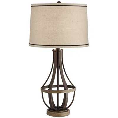 Franklin Iron Works Louanne 29" Open Oil-rubbed Bronze Table Lamp