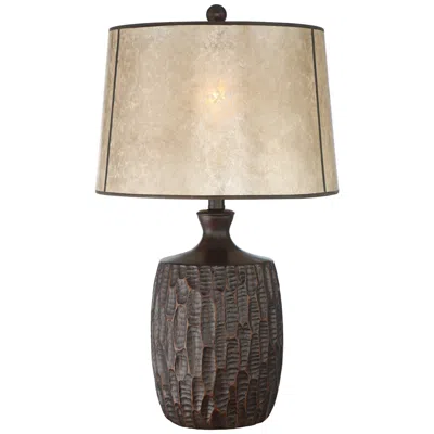 Franklin Iron Works Lynch 25 1/2" Rustic Table Lamp With Mica Shade