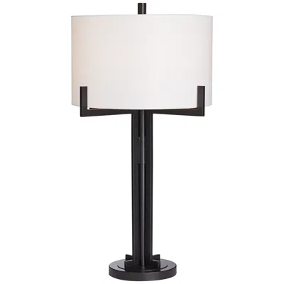 Franklin Iron Works Madrid 31 1/2" Black Industrial Modern Table Lamp
