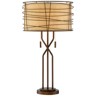 Franklin Iron Works Marlowe 28 3/4" Bronze Rustic Modern Table Lamp