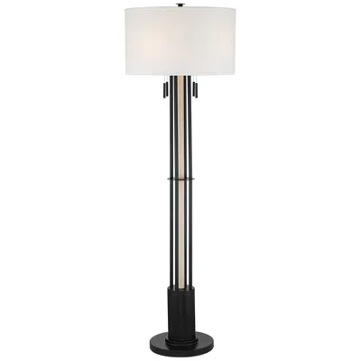 Franklin Iron Works Mckinley 73 1/4" Black 4-pull Chain Floor Lamp