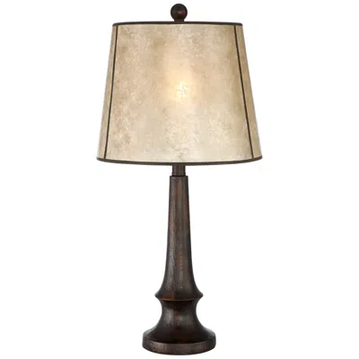 Franklin Iron Works Naomi 25" Bronze And Mica Lamp With Usb Dimmer