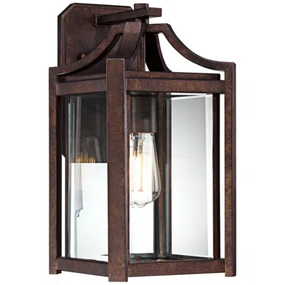 Franklin Iron Works Rockford 16 1/4" High Bronze Outdoor Wall Light In Multi