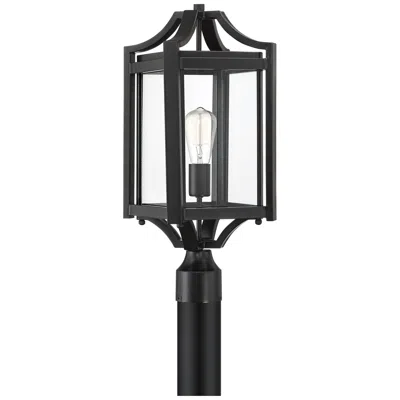 Franklin Iron Works Rockford 20 1/4" High Black Outdoor Post Light