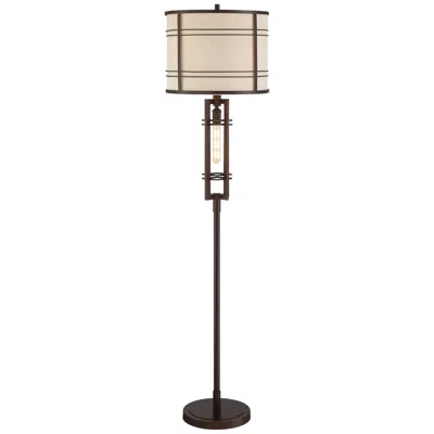 Franklin Iron Works Trenton 65 1/2 Farmhouse Floor Lamp With Night Light