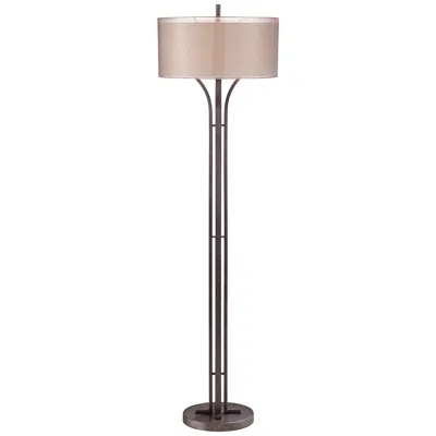 Franklin Iron Works Tristan 64" High Rustic Modern Bronze Floor Lamp