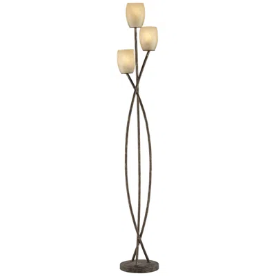 Franklin Iron Works Vierra Trio 68" Vintage Copper Bronze Floor Lamp