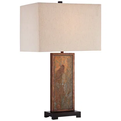 Franklin Iron Works Yukon 30" High Natural Stone Slate Table Lamp