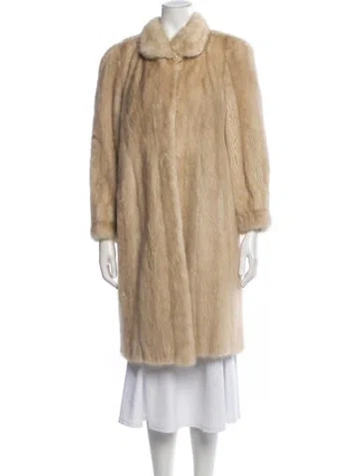 Pre-owned Franklin Simon Mink Fur Coat In Neutral