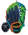Franklin Sports 9.5" Teeball Meshtek Glove Ball Set In Navy,lime,orange