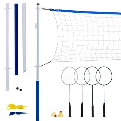 Franklin Sports Badminton Set - Portable Badminton Set - 4 Players In White