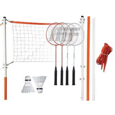 Franklin Sports Badminton Set In White;orange