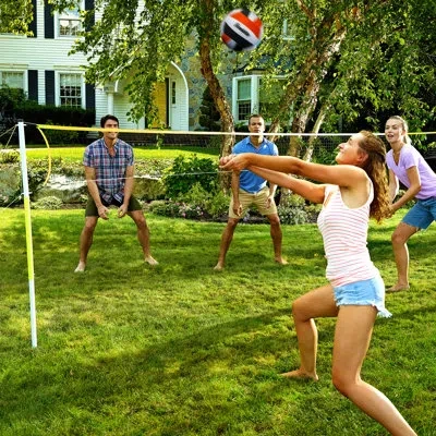 Franklin Sports Family Volleyball Set In White