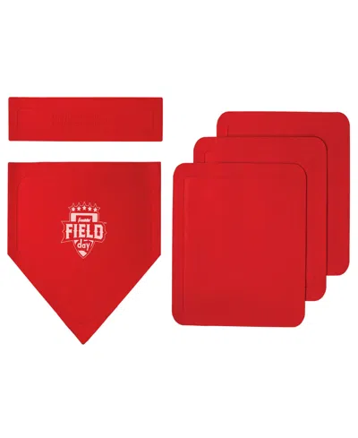 Franklin Sports Kids' Field Day Baseball Base Set In Red