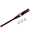Franklin Sports Mlb Slammin' Bat & Ball Set In Red