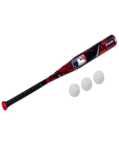 Franklin Sports Kids' Mlb Slammin' Bat & Ball Set In Red