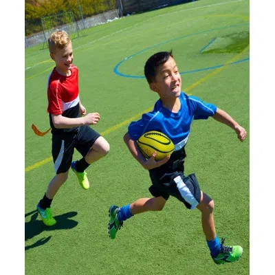 Franklin Sports Nerf 10 Player Flag Football Belts + Football Set  - Full Flag Football Kit For 5 V 5 Games In Black;yellow;orange