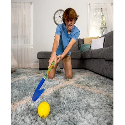 Franklin Sports Nerf Proshot 2 Player Hockey Set - 2 In 1 Knee And Floor Hockey - Indoor Or Outdoor Fun In Green;blue