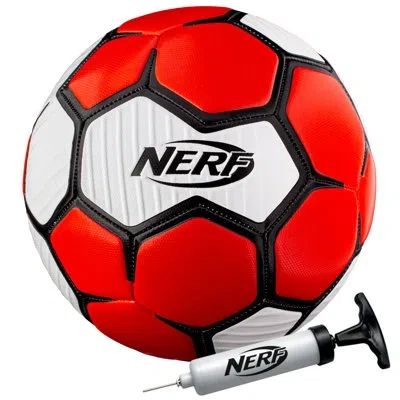 Franklin Sports Nerf Proshot Soccer Ball - Official League Play Size 3 - Hand Stitched For An Authentic Look And Fee In Red,white,black