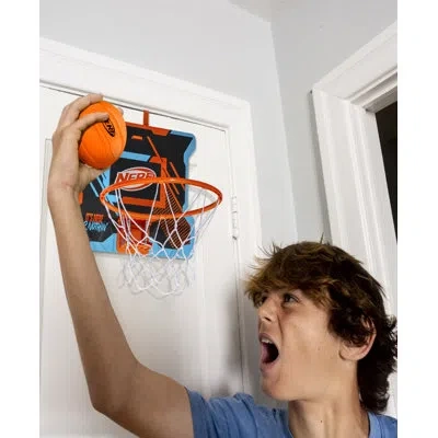 Franklin Sports Nerfoop Slam Mini Basketball Hoop Set - Pro Hoop Mini Hoop Set With Nerf Foam Basketball - Spring Lo In Black