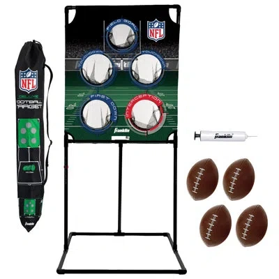Franklin Sports Nfl Deluxe Football Target - 5-hole Football Target Game In Black;brown;green