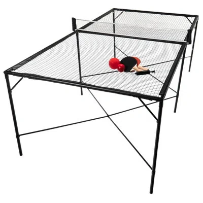 Franklin Sports Steel Foldable Indoor / Outdoor Table Tennis Table With Paddles And Balls In Black