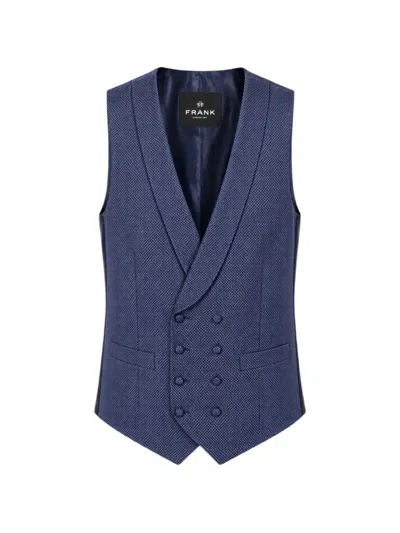 Franks Double-breasted Waistcoat In Blue