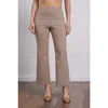 Franne Golde All-season Kick Flare Stretch Pull-on Pant In Brown