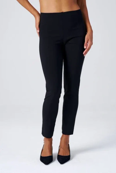 Franne Golde All Season Slim Stretch Ankle Pant With Back Slit