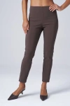 Franne Golde All Season Slim Stretch Ankle Pant With Back Slit