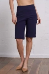 Franne Golde All-season Slim Stretch Bermuda Short In Blue