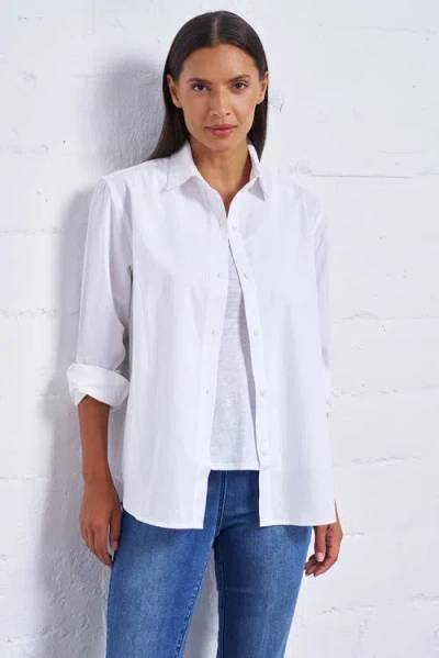 Franne Golde Crisp Cotton Button-up Shirt
