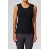 Franne Golde Doheny Textured Sleeveless Top In Black
