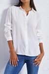 Franne Golde Easy  Airy Poplin Button-up Shirt