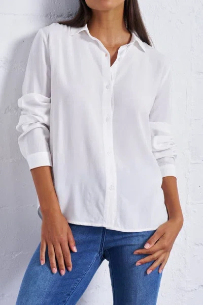 Franne Golde Easy  Airy Poplin Button-up Shirt