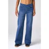 Franne Golde Effortless Wide Leg Jean In Animal Print