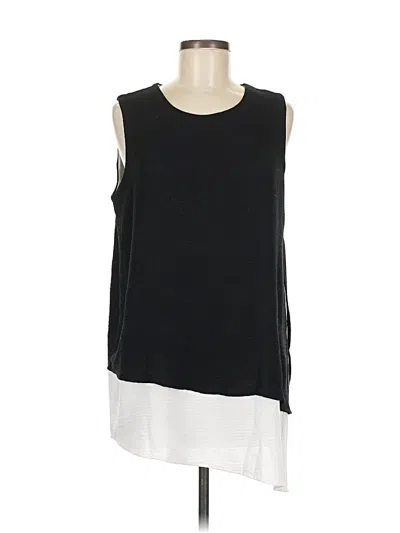 Pre-owned Franne Golde Sleeveless Blouse In Black