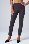 Franne Golde Slim Ankle Stretch Magic Pant In Carbon