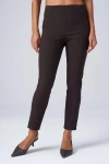 Franne Golde Slim Ankle Stretch Magic Pant In Espresso